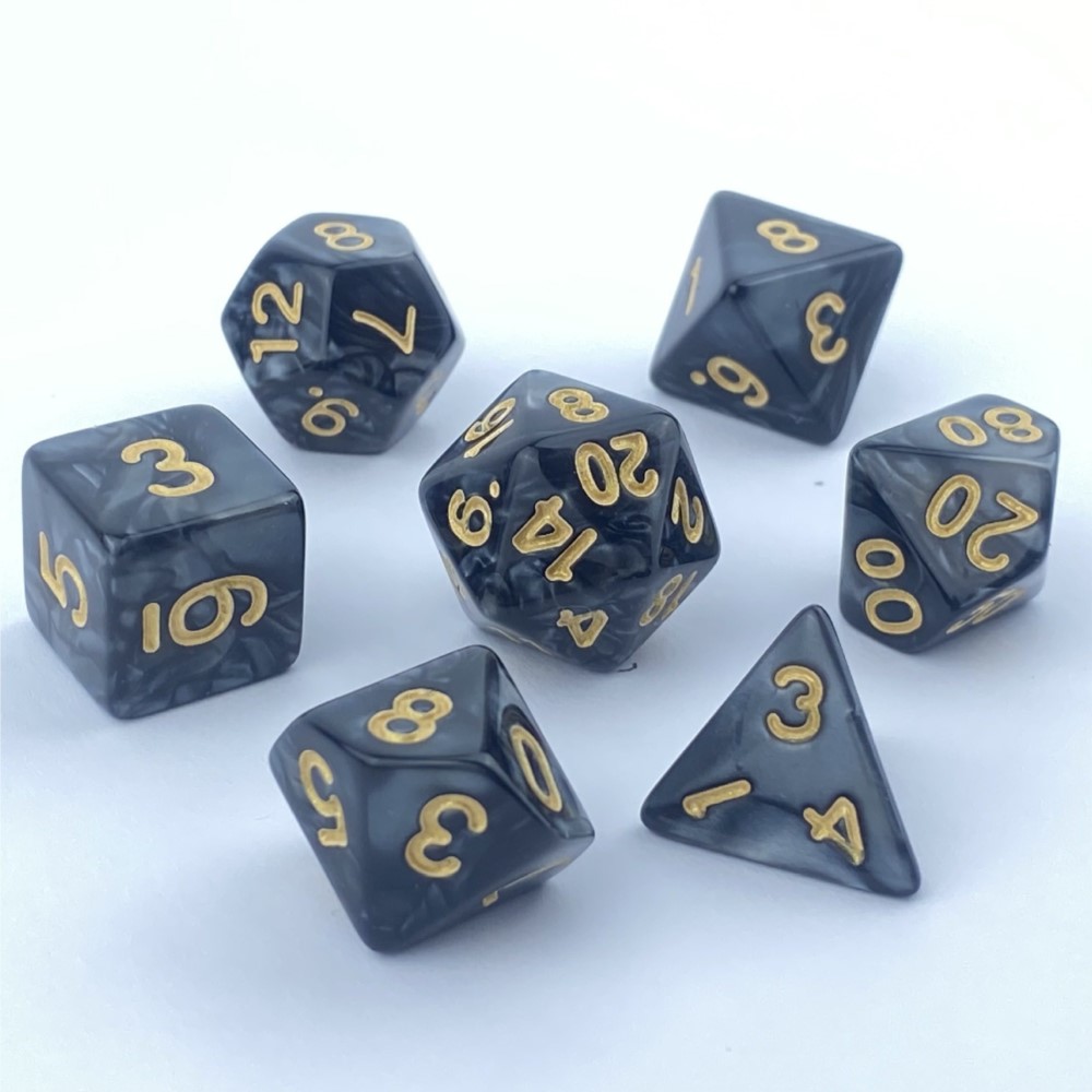 Game Token Counter - Zestaw 7 kostek do gier planszowych,