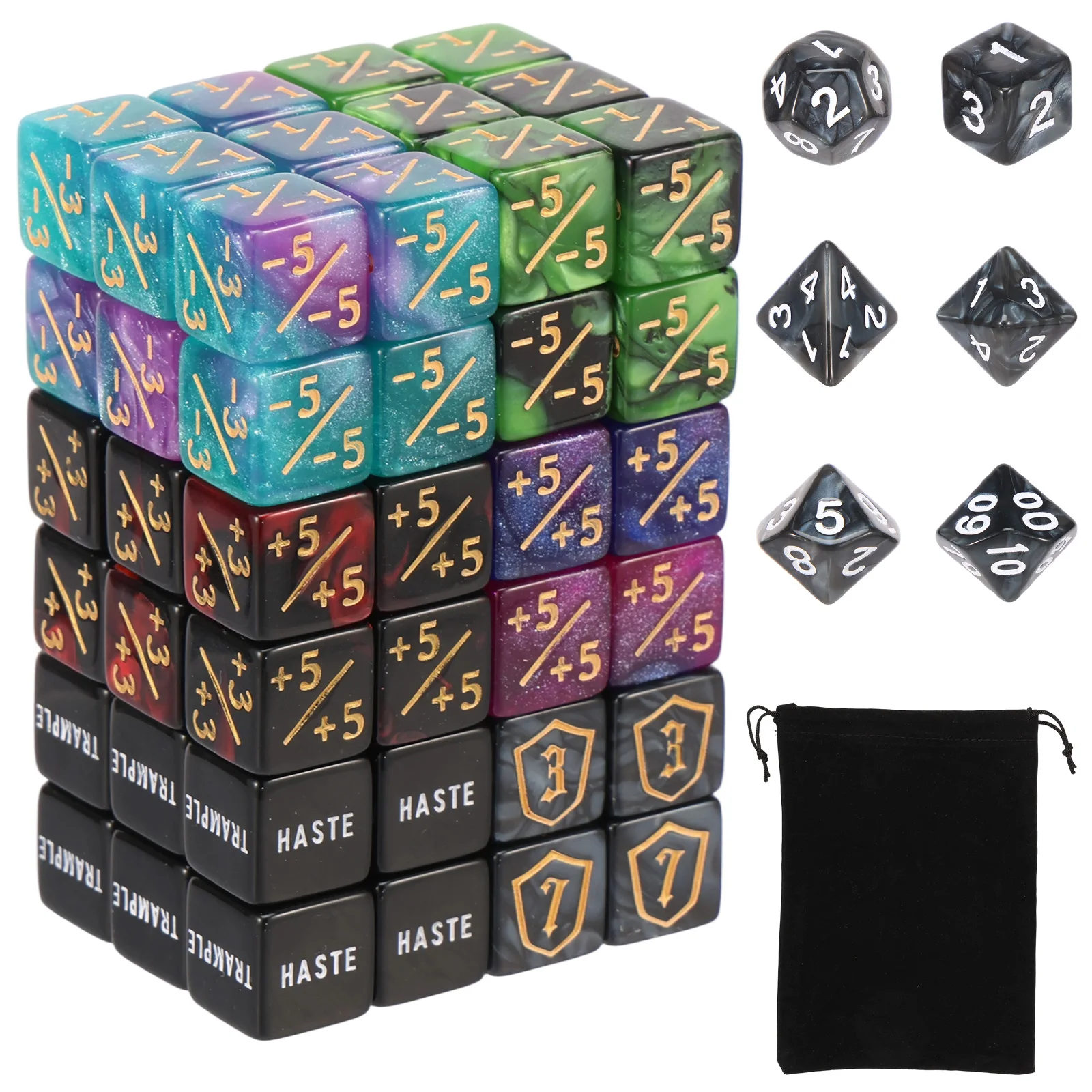 Game Token Counter - Zestaw 78 kości do MTG z