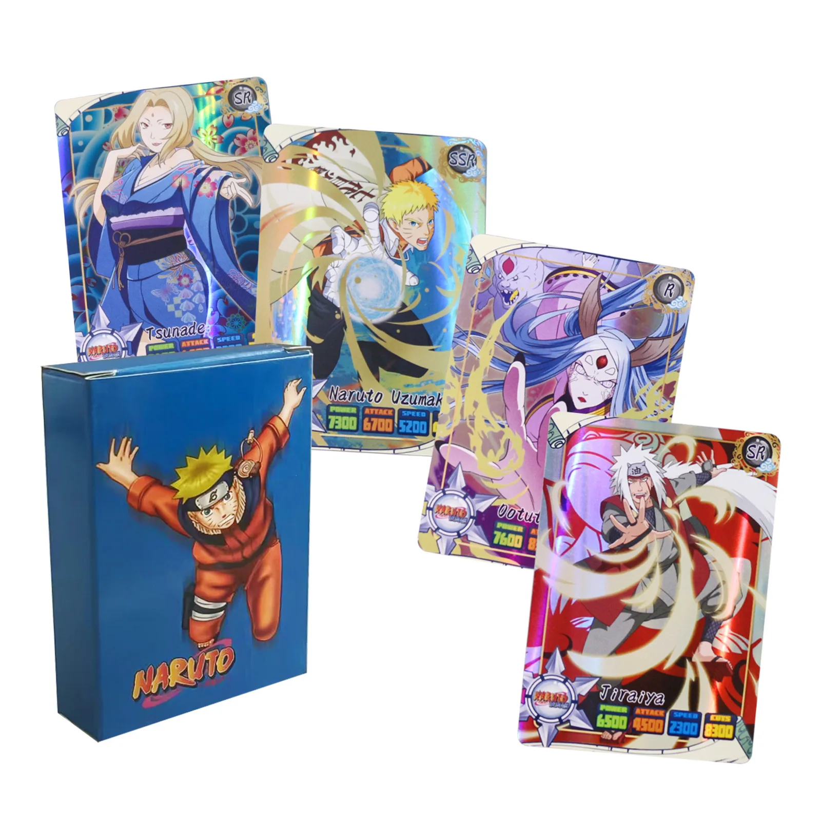Board Game Naruto - 50 szt. Angielskie karty Naruto, błyszczące