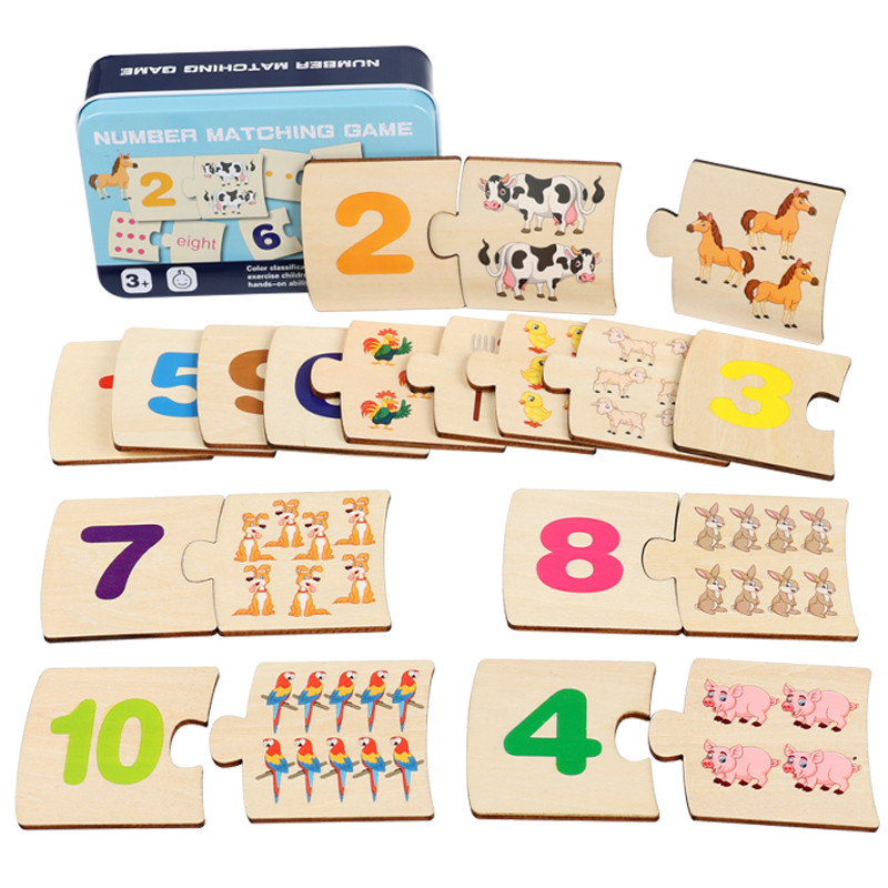 Board Game With Questions - Drewniane puzzle dla dzieci z motywem