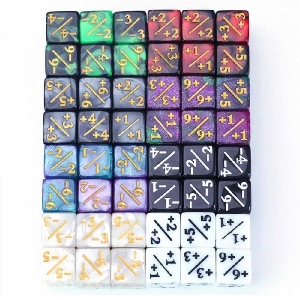 Game Token Counter - 10 SZTUK 16mm 6-ścienne Kostki do